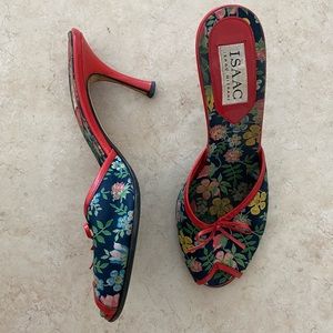 Floral kitten heels